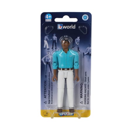 BRUDER 60003 - Bworld figuur man met witte broek - Speelfiguur