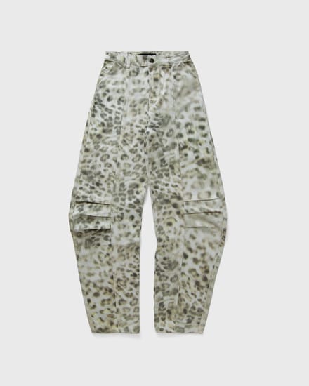 Printed Denim Cargo Pants
