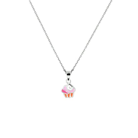 zilver gerhodineerd collier cupcake 36 + 4 cm 1337293