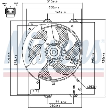 Koelventilatorwiel, motorkoeling NISSENS 85444
