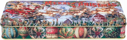 Blikje Vintage Christmas 24x10,5x4,3cm