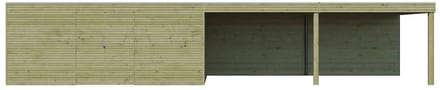 Woodlands Blokhut QB Groen Geïmpregneerd 1110 x 300 cm