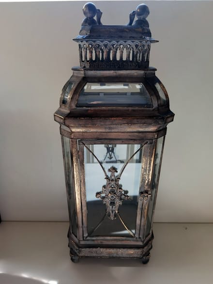 Lantaarn - XL- Koper kleur - 60x23x17cm - Baroque - Glas - koper zilver - Boltze