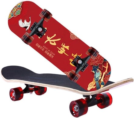 Compleet Skateboard - Trickboard - Stunts en Tricks - Dubbele Kicktail - 80 cm - H