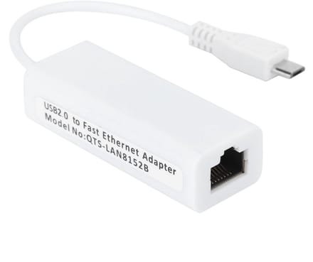 Dailygoody - Micro USB naar RJ45 Ethernet Adapter - Bekabelde LAN Converter - Compact en Lichtgewicht - USB 2.0 Netwerkadapter - Geschikt voor diverse