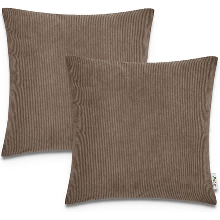 Kussensloop Chino bruin 45x45 cm, 2 stuks