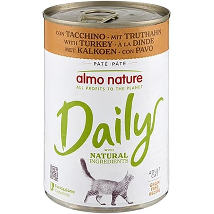 12x400g Kalkoen Almo Nature Daily Menu Kattenvoer