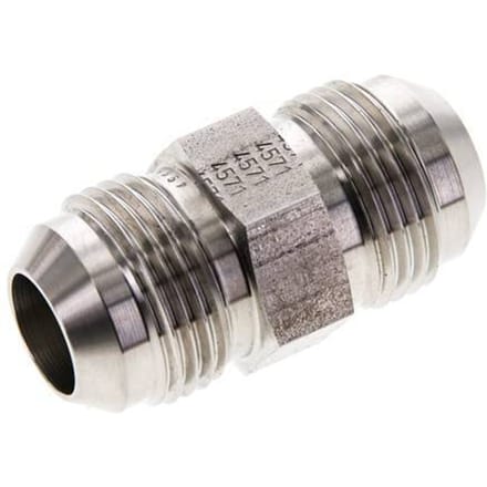 JIC  Dubbele Nippel UN 1-1/16''-12 RVS 210bar