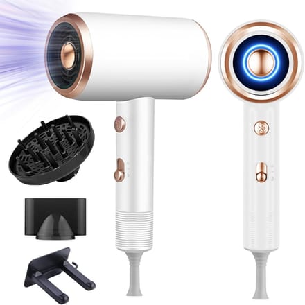 Fohn met Diffuser - Haardroger Krullen - Haarfohn - Fohnborstel - Wit