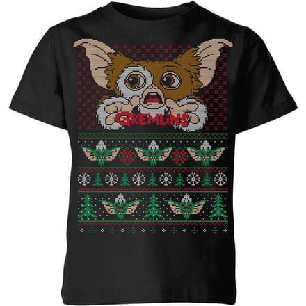 Gremlins Ugly Knit Kids' Christmas T-Shirt - Black - 122/128 (7-8 jaar)