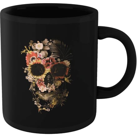 Ikiiki Garden Skull Mug - Black