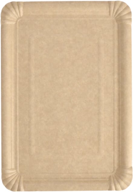 250 Borden, karton pure hoekig 18 cm x 26 cm bruin