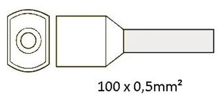 Cimco 18 2460 Dubbele adereindhuls 0.50 mm² Deels geïsoleerd Wit 100 stuk(s)