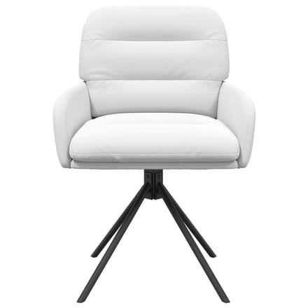vidaXL Chaises de salle à manger pivotantes 4 pcs Simili cuir Blanc