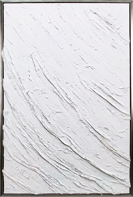 Ter Halle - Schilderij - Wanddecoratie - 3D Art - Witte Klei - 60x90cm