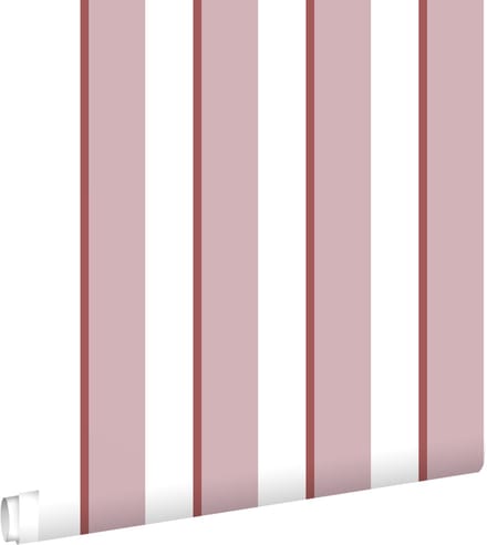 ESTAhome behang strepen mauve paars en wit - 50 x 900 cm - 131908