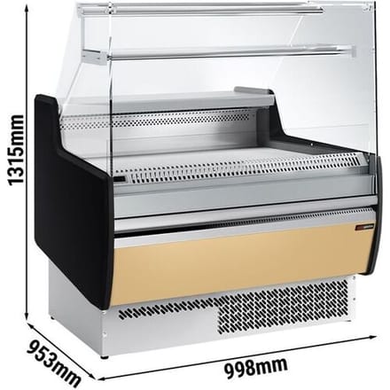 GGM Gastro Kühltheke - 990mm - 1 Ablage - Frontblende Beige