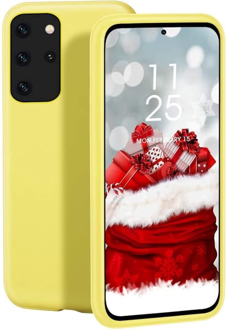 HB Hoesje Geschikt voor Samsung Galaxy S20 Plus - Siliconen Back Cover - Geel