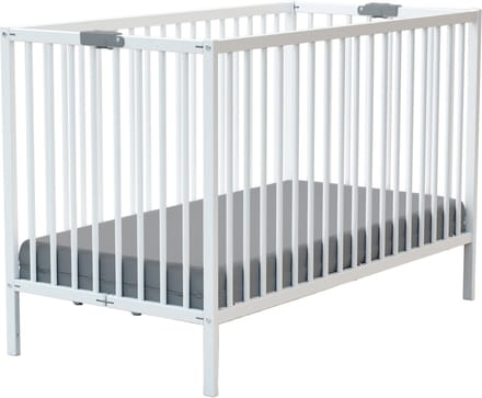WEBABY - Opvouwbaar kinderbed in hout Wit 60 x 120 cm FLEX