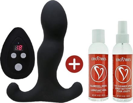 Aneros Vice 2 Voordeelpakket - Prostaat Vibrator met Afstandsbediening - incl. Anaal Glijmiddel & Toy Cleaner