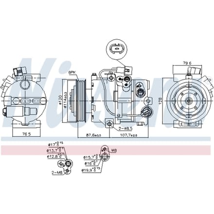Compressor airconditioning NISSENS 890563
