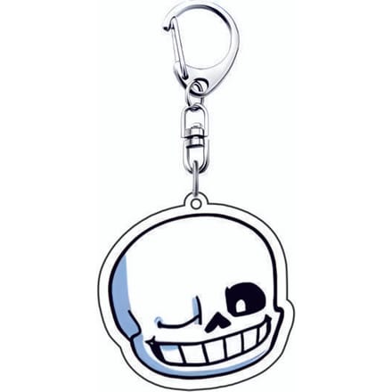 Spel Undertale Pixel Sleutelhanger 6cm Acryl Sans Flowey Papyrus Asriel Hanger Auto Sleutelhanger Tas Accessoires Geanimeerd Cadeau 6 cm white