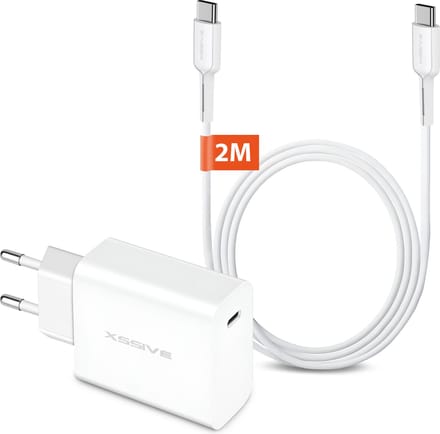 Snellader met USB C naar USB C Kabel - 2 Meter - 45W - Super Fast Charger