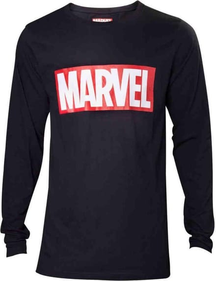 Marvel - Logo heren unisex longsleeve shirt zwart - S