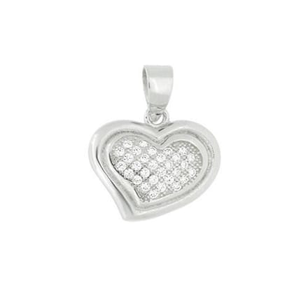 Blinx Jewels Zilveren Hanger Hartje Steentjes