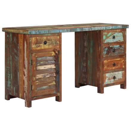vidaXL - Bureau - 140x50x77 - cm - massief - gerecycled - hout