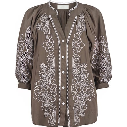 La Femme Blanche - Shirt - 471707 - Green/White