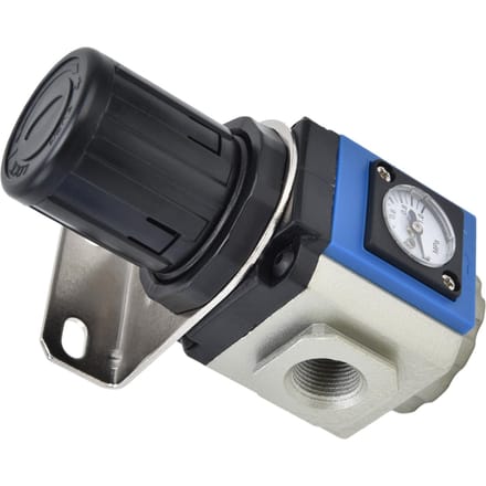 Luchtcompressorregelaar Aluminiumlegering Drukregelventiel met Manometer 0.05?0.9MpaGR30010
