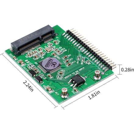 mSATA (PCI-E) SSD naar 2,5 '' 44-pins IDE-converteradapter als 2,5 inch IDE HDD voor laptop 5V