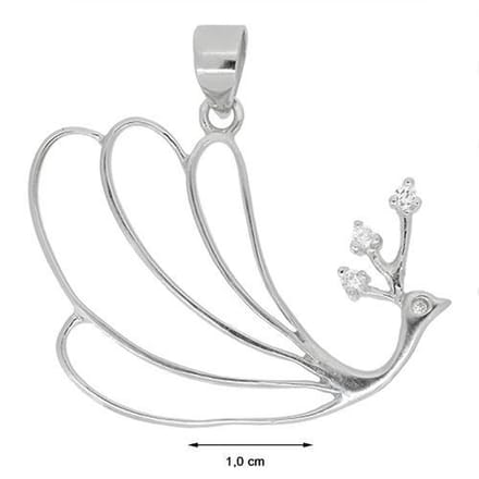 Blinx Jewels Zilveren Hanger Pauw