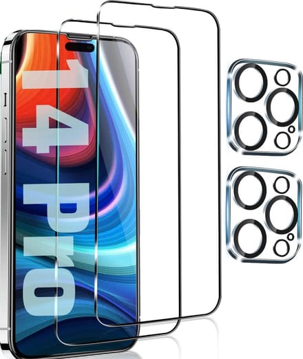 iPhone 14 Pro Camera lens protector 2 stuks + iPhone 14 Pro Screen protector 2 stuks