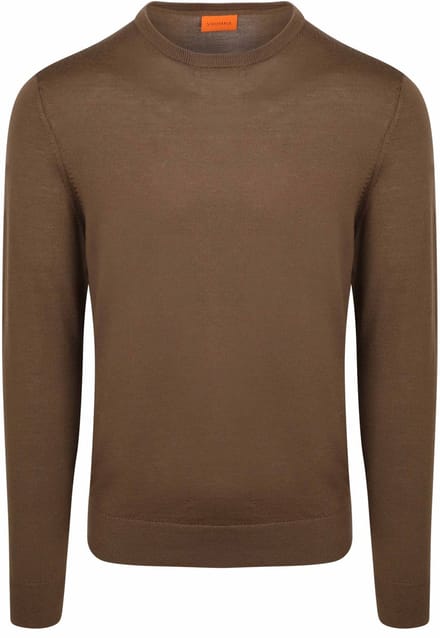 Suitable Merino Pullover Taupe - Maat M - Heren - Sweater