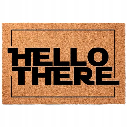 Kokosmat Deurmat 'Hello There' 40x60 cm - Stijlvol & Praktisch