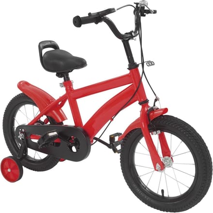 Kinderfiets - Loopfiets - Leren fietsen - Meegroeiend design - 14 inch - Rood