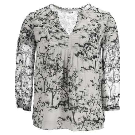 Diane Von Furstenberg Camden bloemenblouse van witte zijde