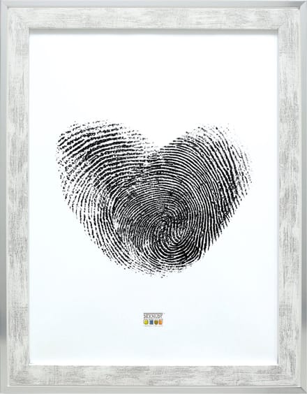 Deknudt Frames fotolijst S43RE1 - wit - zilverkleurige rand - 30x45 cm
