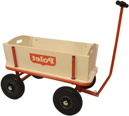 Bolderkar - Hout Metaal - Kinderen Vervoeren - Stevig Frame - 90x60x53 cm - Niet gespecificeerd