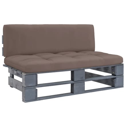 vidaXL - Tuinmiddenbank - pallet - geïmpregneerd - grenenhout - grijs