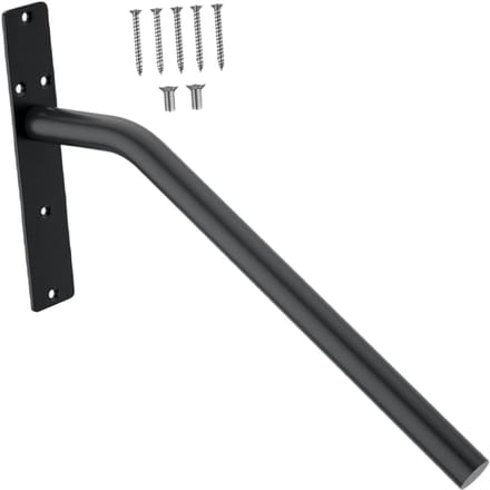 Trapleuning Beugel - Leuningdrager Metaal - Veilige Trap - Robuust IJzer - 40x25cm - Zwart