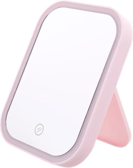 Spiegel met Led verlichting - Oplaadbaar - Roze