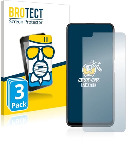 BROTECT - Screenprotector voor realme 6 Pro - Folie Beschermfolie Beschermglas matte 3 Stuks