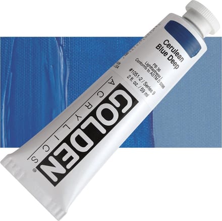 Golden Heavy Body Acrylverf serie 9 | Cerulean Blue Deep (1051-2) 59 ml