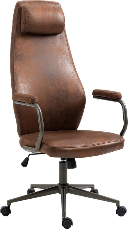 CLP Pocatello Bureaustoel - Ergonomisch - Armleuning - Hoofdsteun - cognac