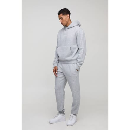 BM Signature Boxy Trainingspak met capuchon | Grey Marl | Size Medium
