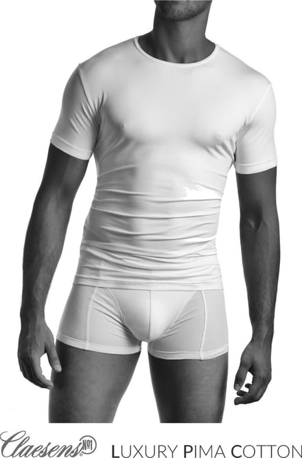 Claesen's® - T-Shirt Wit R-Neck PimaCLS 131-White-M