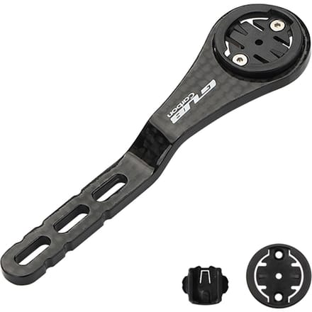 Fietscomputerhouder Handvat Koolstofvezel Geïntegreerd Gebogen Lichtgewicht voor GARMIN Cat Eye Bryton zwart
